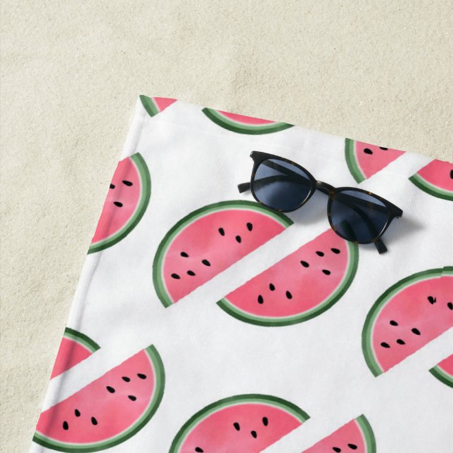 Abstract Watermelon Pattern  Beach Towel (In Situ)