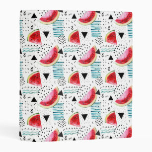 Abstract Watermelon Pattern Mini Binder