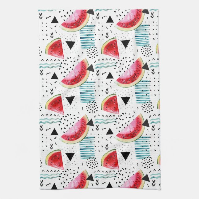 Abstract Watermelon Pattern Towel (Vertical)