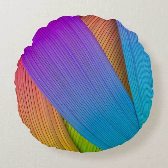 Abstract wave background. 3D illustration.3d, 3d i Round Pillow (Front)