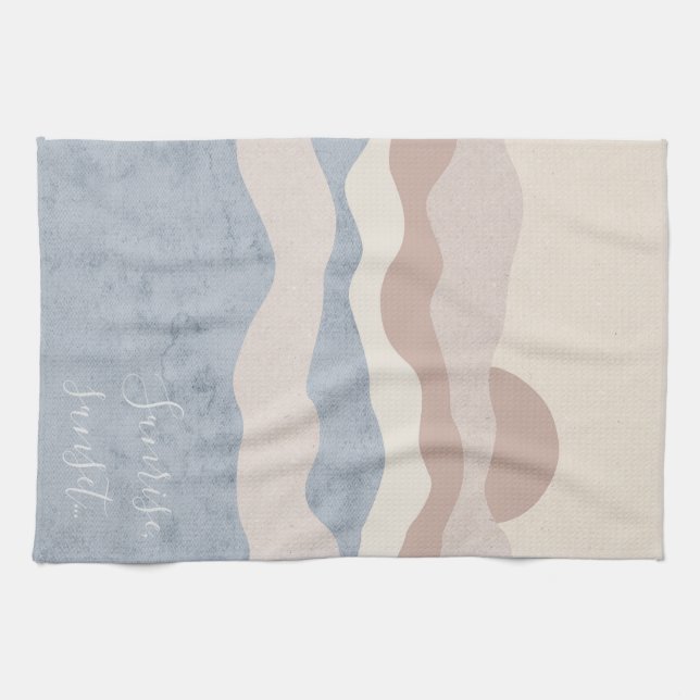 Abstract Wave Background  Kitchen Towel (Horizontal)