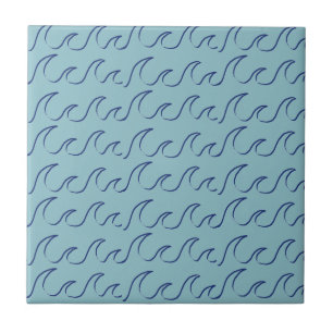 Abstract Wave Ceramic Tile