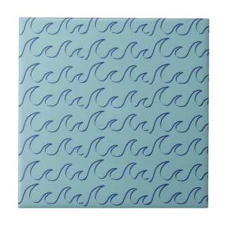 Abstract Wave Ceramic Tile