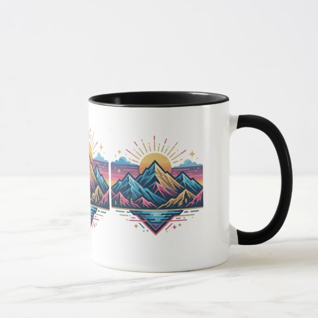 Abstract Wave Coffee Mug for Art Lovers (Right)