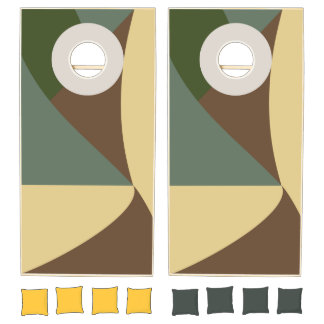 Abstract Wave Cornhole Set | Banana