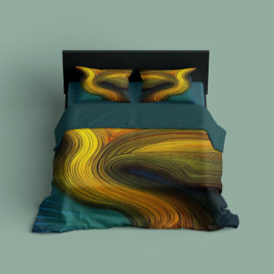 Abstract Wave Duvet Cover