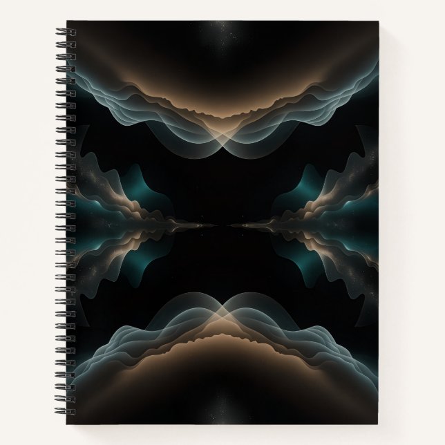 Abstract Wave Energy Spiral Notebook (Front)