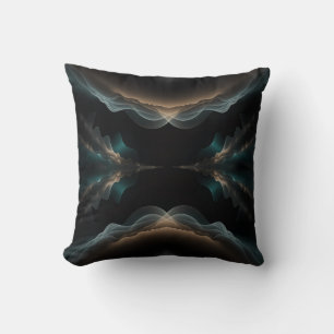 Abstract Wave Energy Throw Pillow