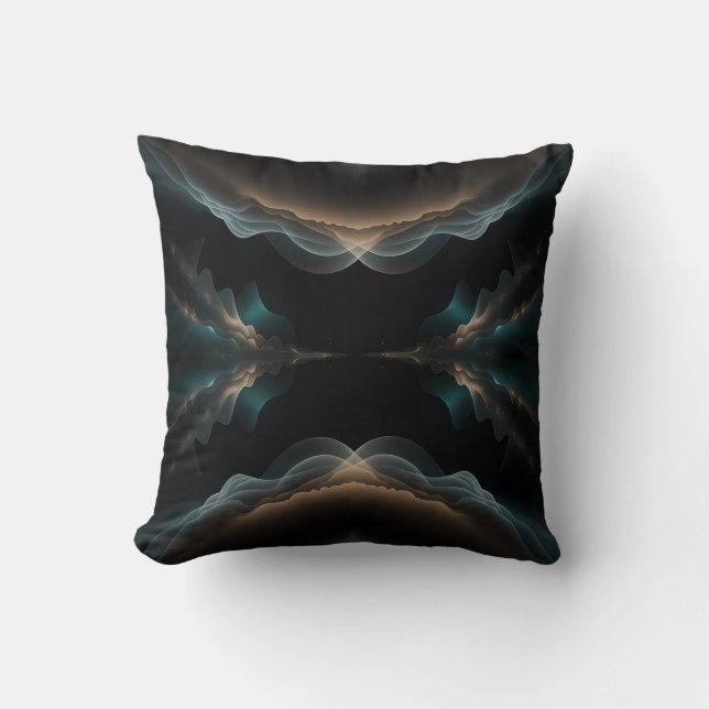 Abstract Wave Energy Throw Pillow (Front)