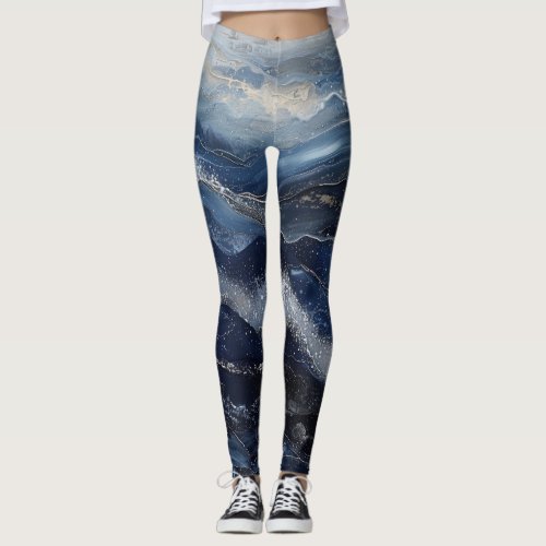 Abstract Wave Leggings