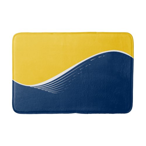 Abstract wave modern simple elegant design bath mat