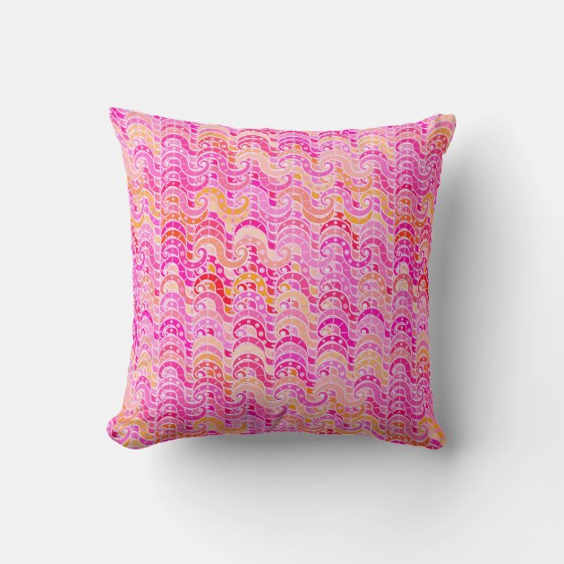 Fuschia throw outlet pillows