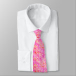 Abstract Wave Pattern - Pink, Orange And Fuchsia Tie at Zazzle
