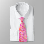 Abstract wave pattern - pink, orange and fuchsia tie<br><div class="desc">Ornate,  abstract wave pattern in shades of pink,  hot pink,  fuchsia,  coral and orchid accented with soft cream outines and ornamentation</div>