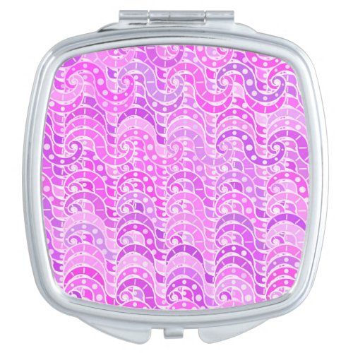 Abstract wave pattern _ violet lavender orchid vanity mirror