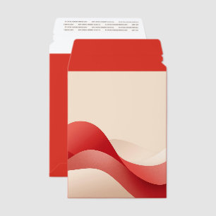 Abstract Wave Pink and Peach Envelope Mailers