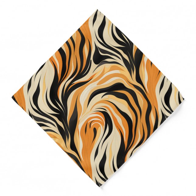 Abstract Wave Print Bandana (Front)