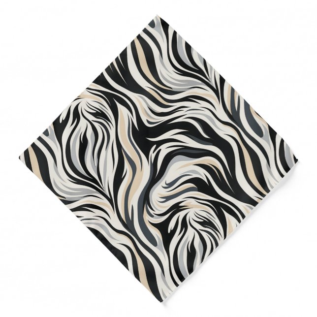 Abstract Wave Print Bandana (Front)