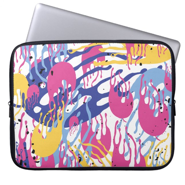 Abstract wave shapes. laptop sleeve (Front)