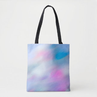 Abstract Wave Watercolor Multicolor Tote Bag