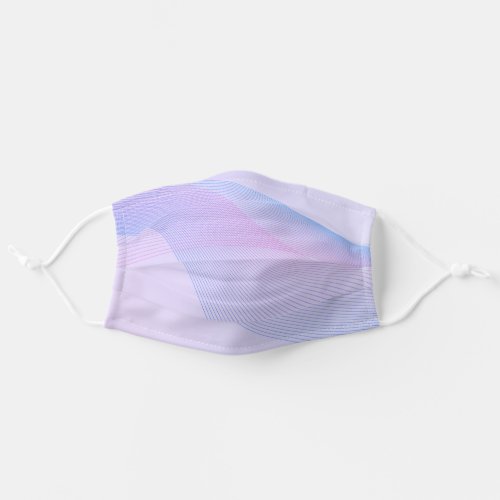 Abstract Wavelines Pink Blue Adult Cloth Face Mask