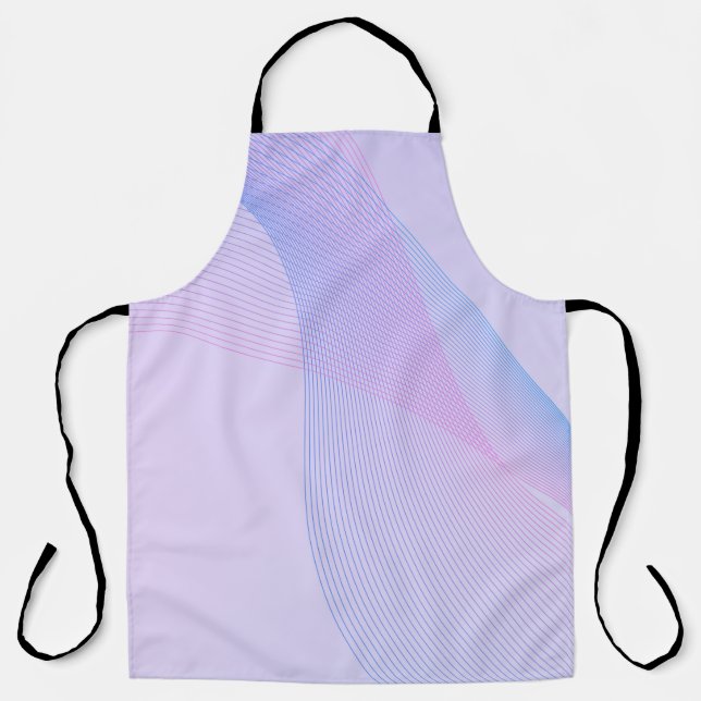 Abstract Wavelines Pink Blue Apron (Front)