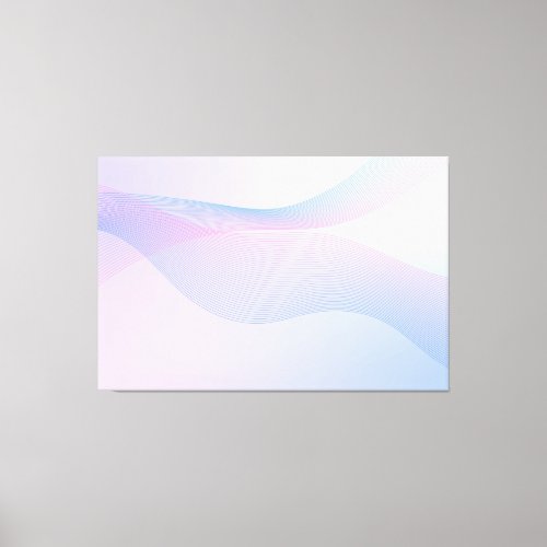 Abstract Wavelines Pink Blue Canvas Print