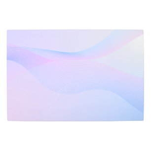 Abstract Wavelines Pink Blue Metal Print