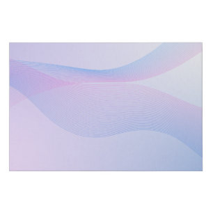 Abstract Wavelines Pink Blue Poster Faux Canvas Print