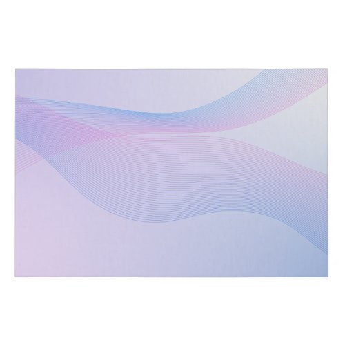 Abstract Wavelines Pink Blue Poster Faux Canvas Print