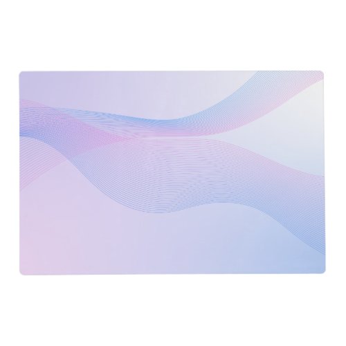 Abstract Wavelines Pink Blue Serving Tray Placemat