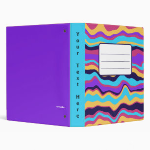 Abstract Waves 3 Ring Binder