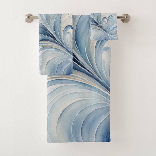 Abstract Waves 4 Bath Towels (Insitu)