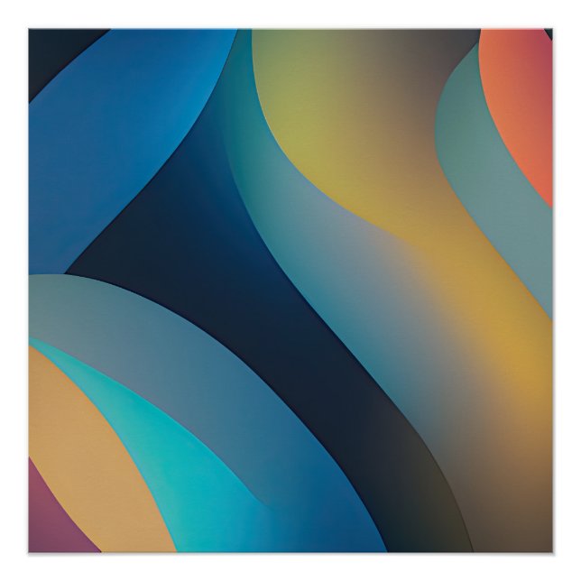 Abstract Waves and Swirls 29 Poster (Front)