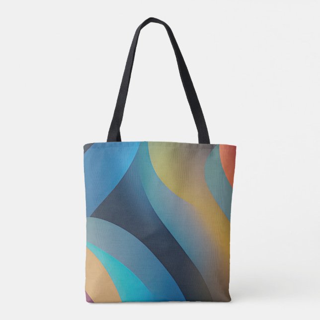 Abstract Waves and Swirls 29 Tote Bag (Back)