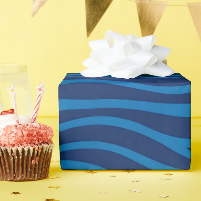 Abstract waves and water flow wrapping paper (Birthday Party)
