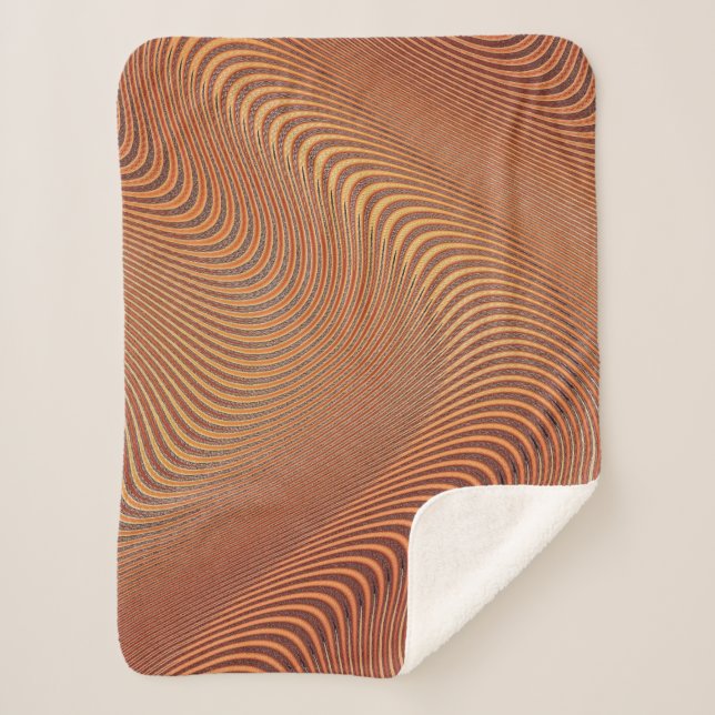 Abstract Waves Art Sherpa Blanket (Front)