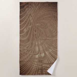 Abstract Waves Beach Towel