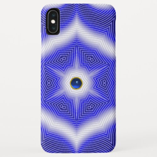 ABSTRACT WAVESBLUE STAR AND SAPPHIRE GEMSTONE iPhone XS MAX CASE