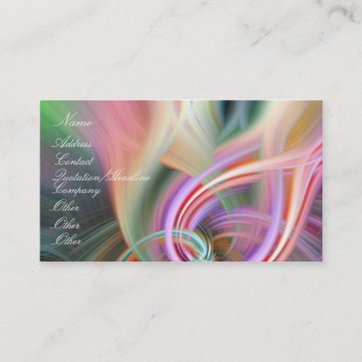 Customizable Abstract Waves Business Cards