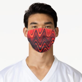 Abstract Waves Cloth Face Mask With Filter Slot by 16creative at Zazzle
