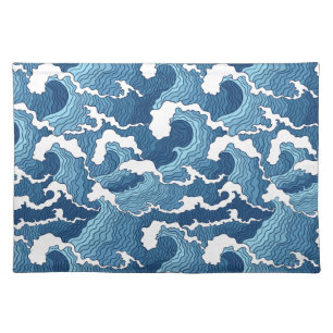 Abstract Waves Cloth Placemat