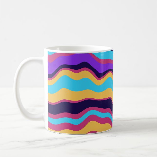 Abstract Waves Coffee Mug (Left)