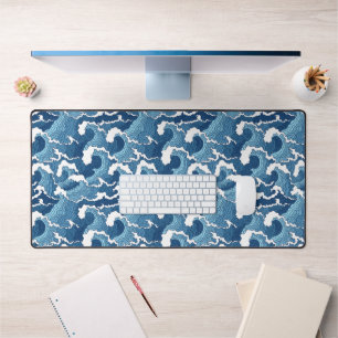 Abstract Waves Desk Mat