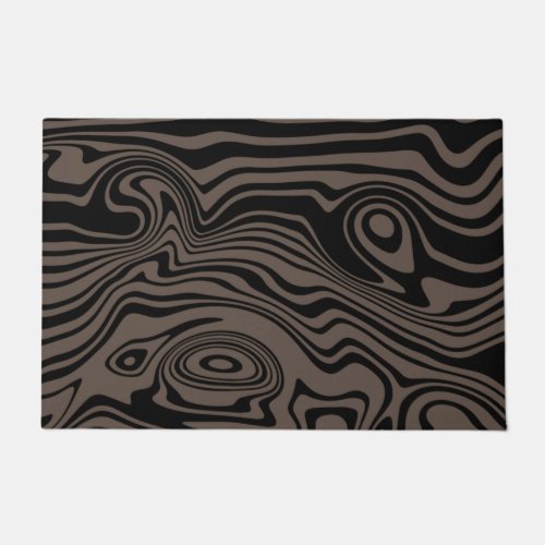 Abstract Waves Doormat _ Custom Colors _ Brown