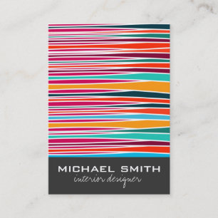Abstract waves Interior Designer Business Card