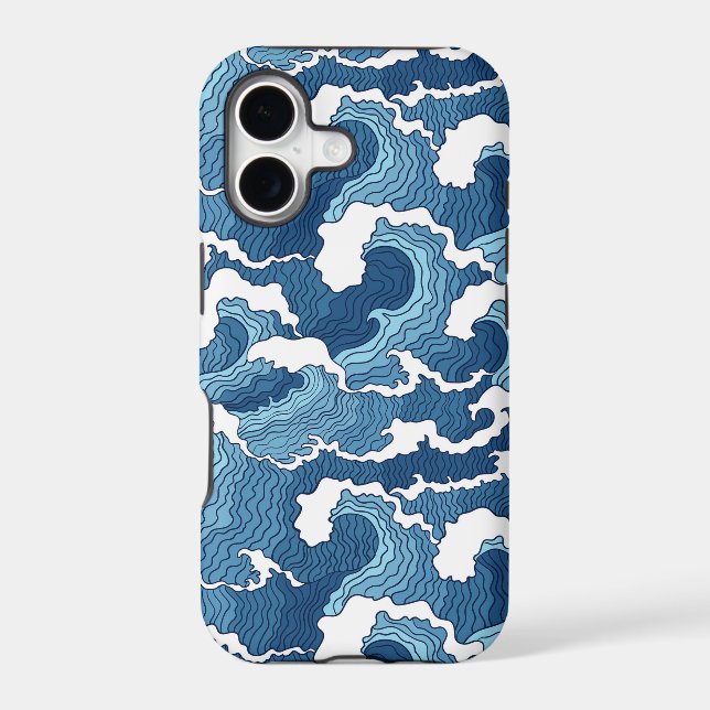 Abstract Waves Iphone Case (Back)