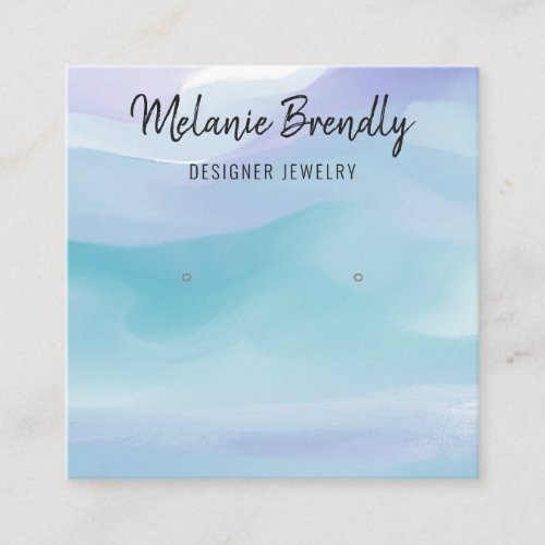 Abstract Waves Jewelry Earring Display Square Business Card