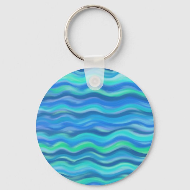 Abstract Waves Keychain (Front)
