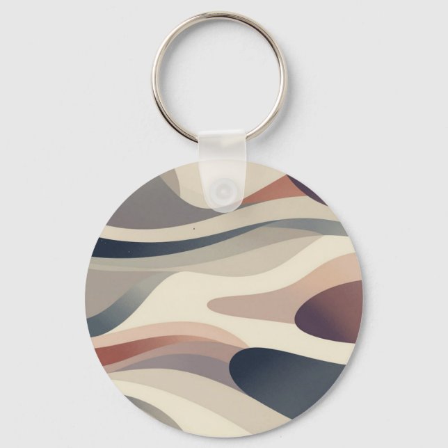 Abstract Waves  Keychain (Front)